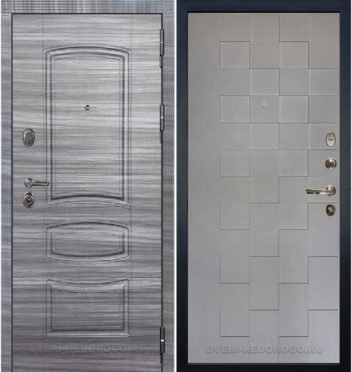 Дверь входная металлическая Легион Сандал серый 72. Сандал серый / Графит софт