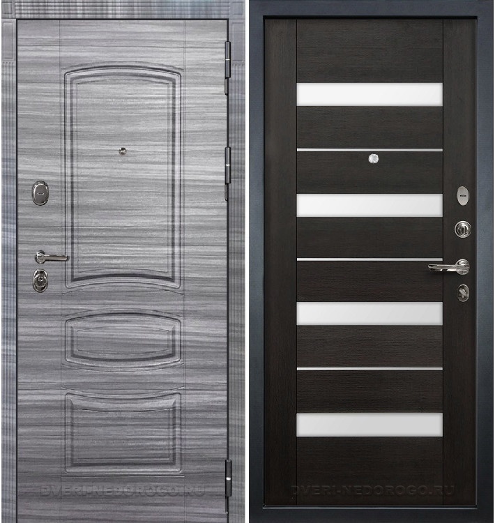 Дверь входная металлическая Легион Сандал серый 51. Сандал серый / Венге