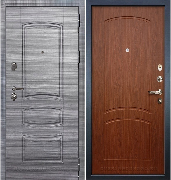 Дверь входная металлическая Легион Сандал серый 11. Сандал серый / Береза моренная