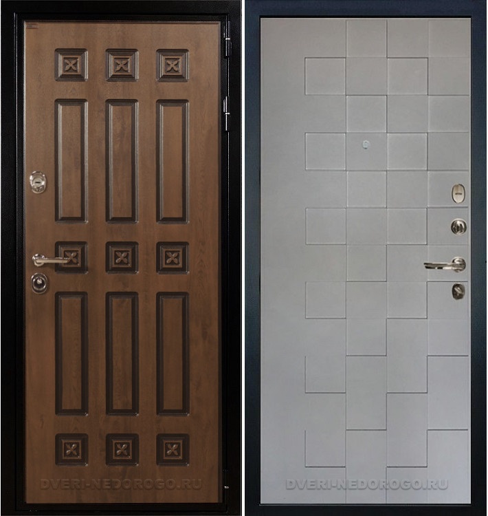 Дверь входная металлическая Гладиатор Винорит 72. Голден патина / Графит софт