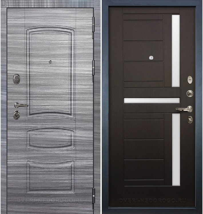 Дверь входная металлическая Легион Сандал серый 35. Сандал серый / Венге
