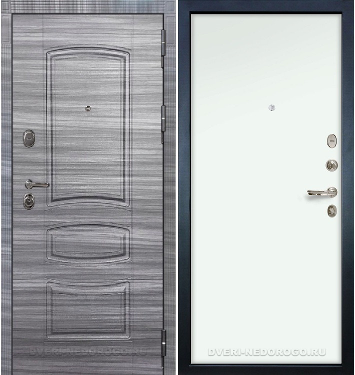 Дверь входная металлическая Легион Сандал серый 59. Сандал серый / Алмон 28
