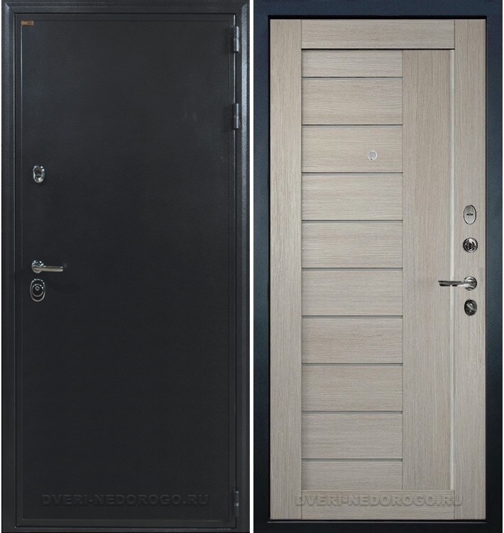 Входная порошковая дверь с МДФ и стеклом - Колизей 40. Антик серебро / Ясень кремовый