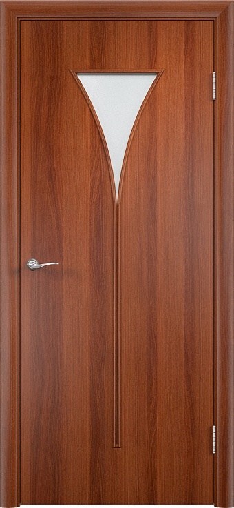 Дверь С-4. Остекленная. Итальянский орех.jpg