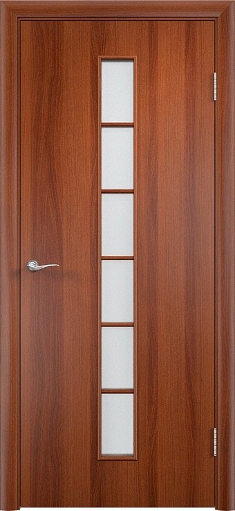 Дверь С-12. Остекленная. Итальянский орех.jpg