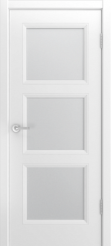 Дверь эмаль Б-03 остекленная белая